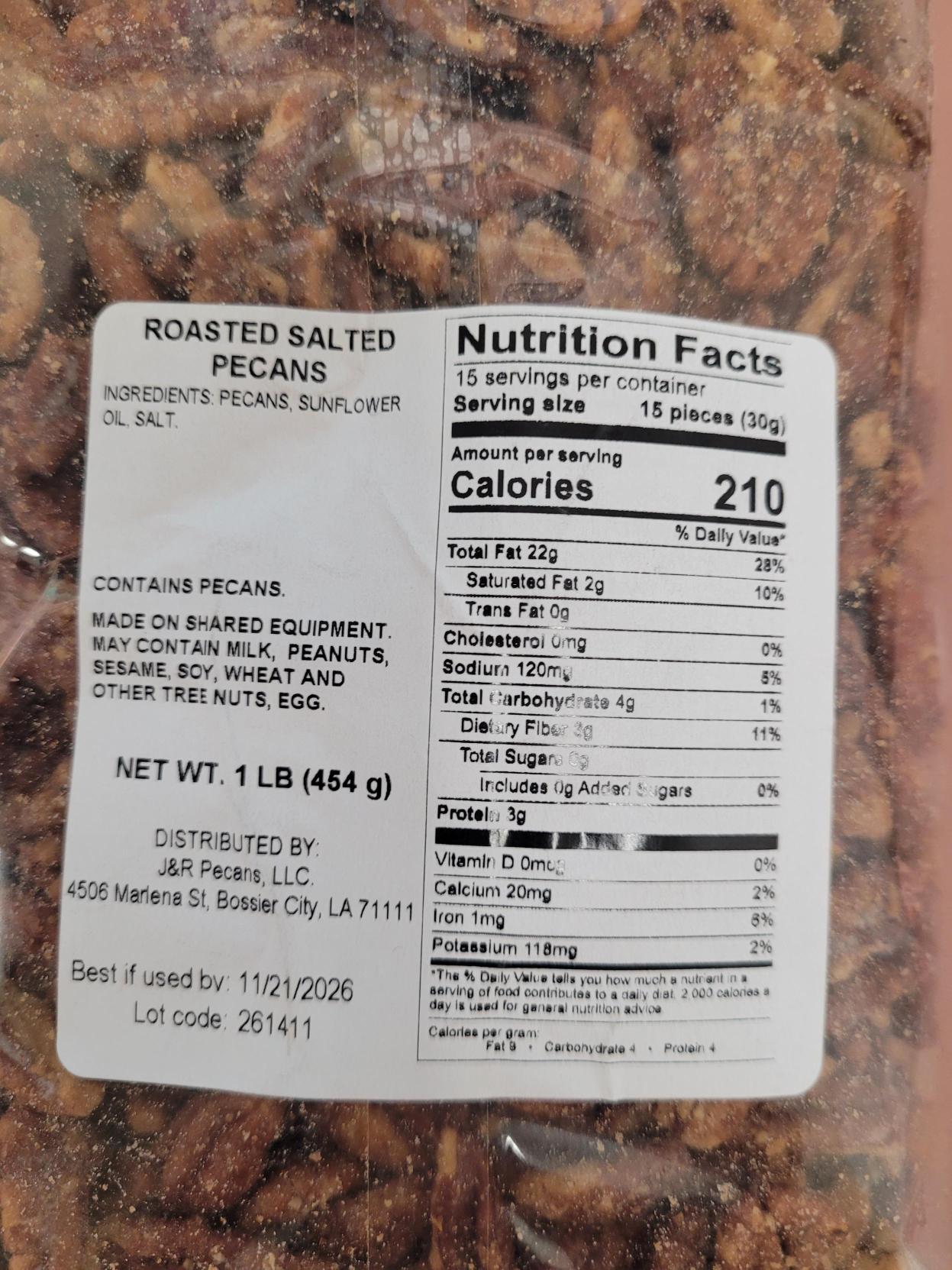 Roasted and Salted Pecans