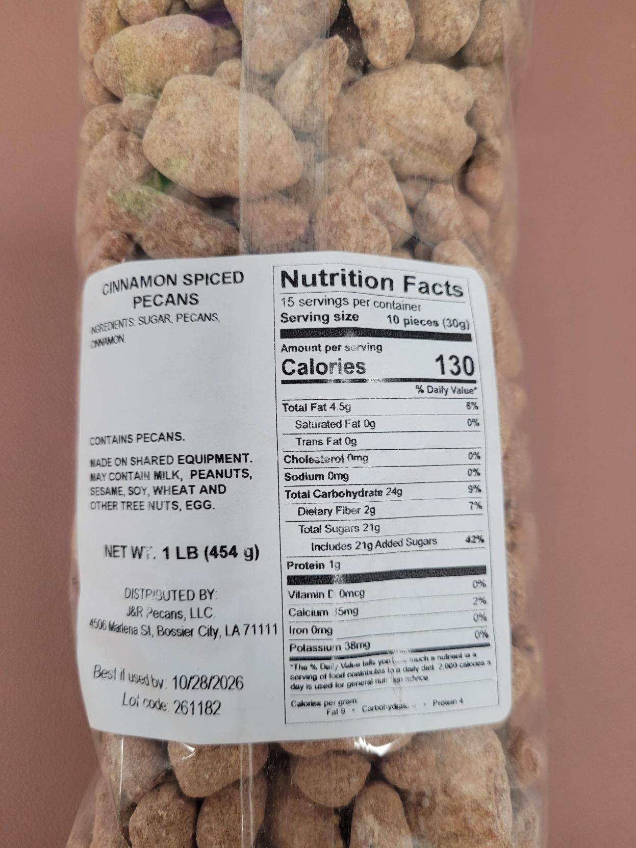 Cinnamon Sugar Coated Pecans